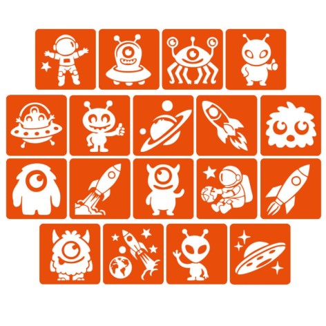 Набір трафаретів для біо-тату 