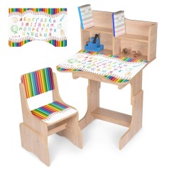 Дитяча Парта N 2071-11-3 коричневий, зі стільчиком