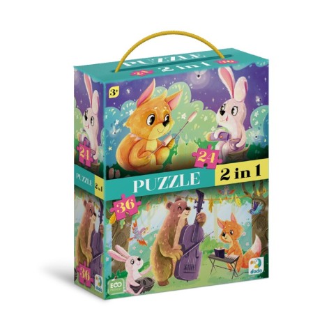 Пазл детский 2 в 1 "Летние вечера" 300609, 36 элементов