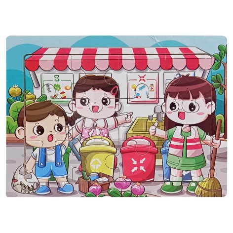 Детский деревянный пазл-вкладыш 