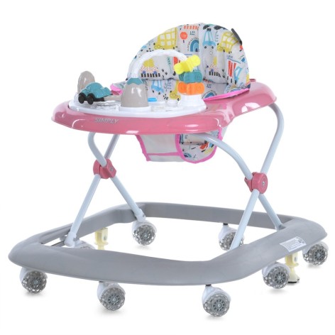 Дитячі ходунки Simply ME 1215 Pink, музика, світло