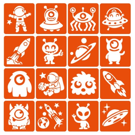 Набір трафаретів для біо-тату 