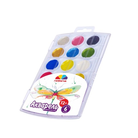 Дитяча акварель "Творчість" 400112, 18 кольорів, медова, без пензля