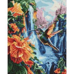 Алмазна мозаїка "Тропічна пташка" ©art_selena_ua AMO8100, 40х50 см 