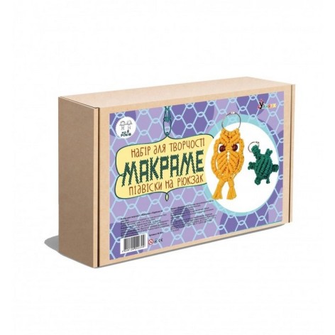 Набор детского творчества Макраме «Подвески на рюкзак» М-004