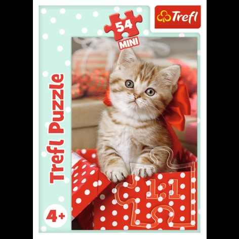 Пазли - (54 елм. Міні) - Кошеня на подарунок 