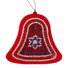 Набір для творчості зі стразами "Дзіночок новорічний" 178450, 10х10 см                            