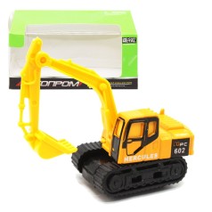 Машинка іграшкова Спецтехніка АвтоПром 7628 масштаб 1:64, металева  Екскаватор