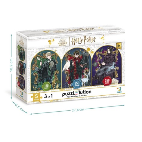 Дитячий пазл 3 в 1 "Династія чарівників" DoDo Toys 200575 набір 4 в 1