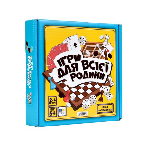 Набір настільних ігор "Ігри для всієї родини" 30688/1, 4 гри