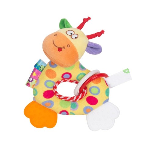 Погремушка H168251-3ABC животные мягкая с прорезываетелем 18*5*15 Жираф