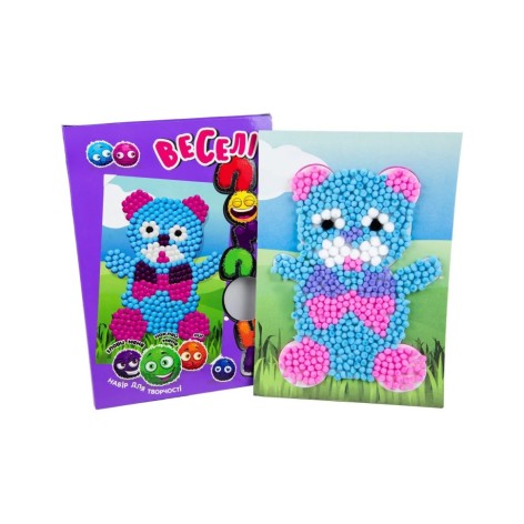 Набор для творчества "Медвежонок" Strateg 30997 веселые помпоны