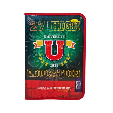 Папка для ручної праці А4 ПР-01 на блискавці University 