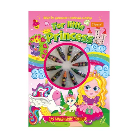 Набор для рисования с восковыми карандашами НТ-06 Для Маленьких Принцесс
