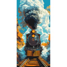 Картина за номерами "Паротяг" 12516-AC 40х80 см