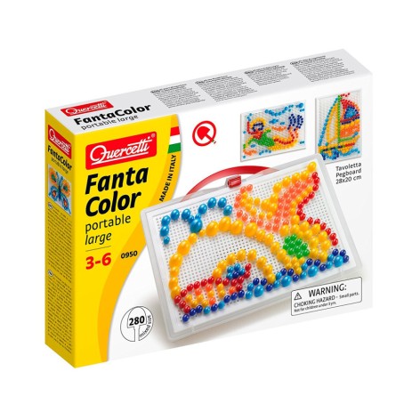 Розвиваючий набір мозаїки Quercetti 0950-Q, дошка 28х20 см 280 штук