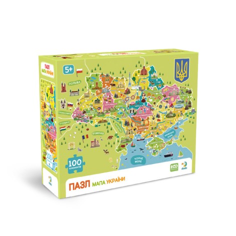 Пазли класичні "Карта України" 300706, 100 елементів