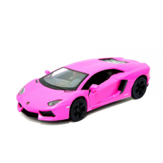 Колекційна іграшкова машинка MATTE LAMBORGHINI KT5370W інерційна  Pink