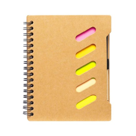 Блокнот С6 на спирали JX011 с набором стикеров и ручкой 