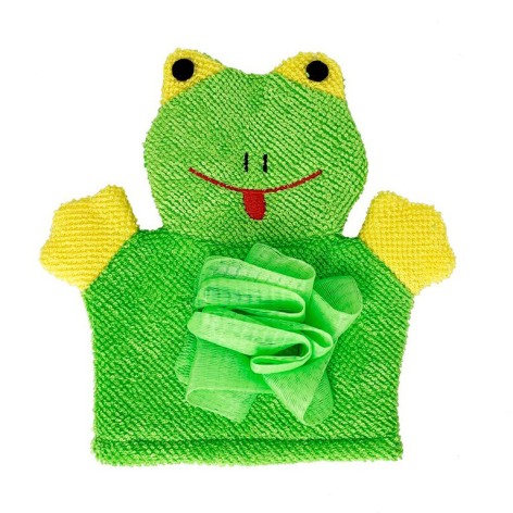 Мочалка-перчатка для купания малышей MGZ-0911(Green) Лягушка