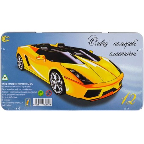 Олівець 12 кольорів CRМ555-12 Metal elastico 