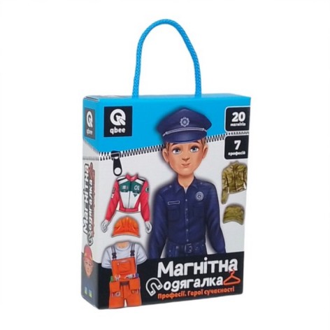 Детская магнитная игра "Профессии герои современности" QB600-004, 20 магнитов 7 профессий 