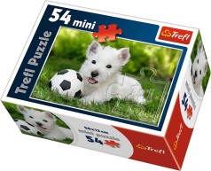 Пазлы - (54 Элм. Мини) - Щенок с мячиком 