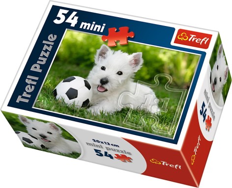 Пазлы - (54 Элм. Мини) - Щенок с мячиком 