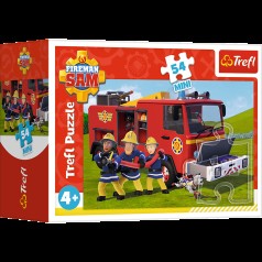 Пазли - (54 елм. Міні) - Пожежне авто / Пожежник Сем