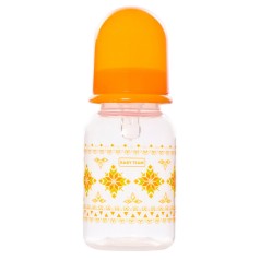 Бутылочка для кормления с силиконовой соской 1400_помаранчевий 125 мл