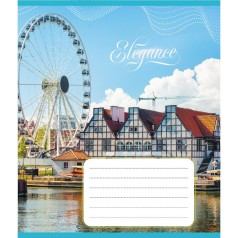 Зошит учнівський "Міста Європи" 024-550207K-4 в клітинку, 24 аркуші