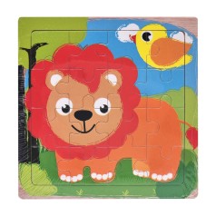 Дерев'яний пазл-вкладиш Лев 73260-22, 16 деталей