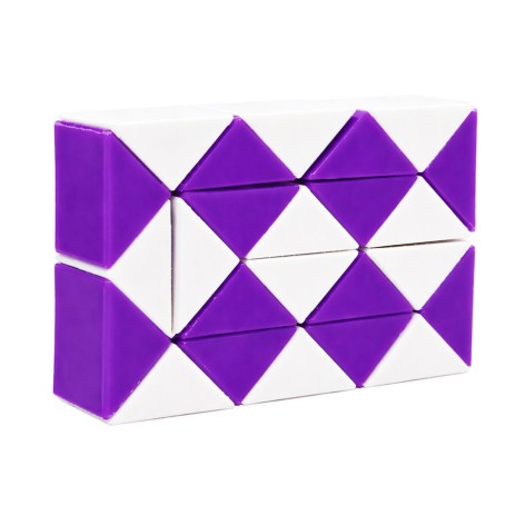Головоломка Змійка Рубіка IGR67(Violet) маленька 3,5x5,5 см, двокольорова