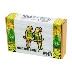 Фігурний дерев'яний пазл A4 Хвилясті папуги PuzA4-01212, 82 деталі