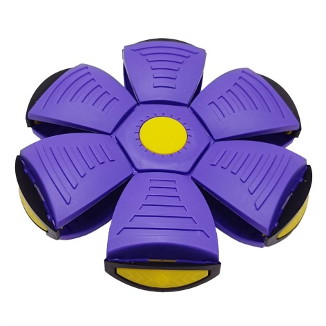 Летящий трансформерный мяч 1002-3(Dark-Violet) светится