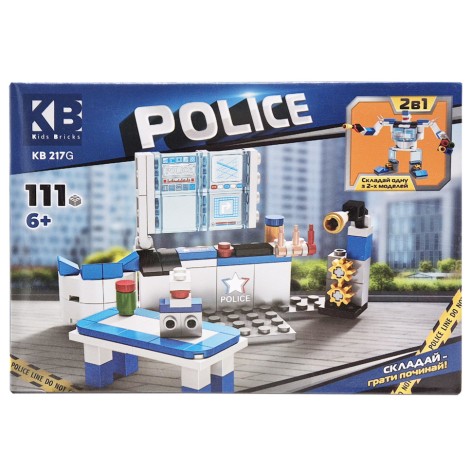 Детский конструктор Полицейская серия Police KB 217G 2 в 1, 111 деталей