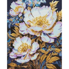 Алмазна мозаїка "Елегантні квіти" ©art_selena_ua AMO8152, 40х50 см 