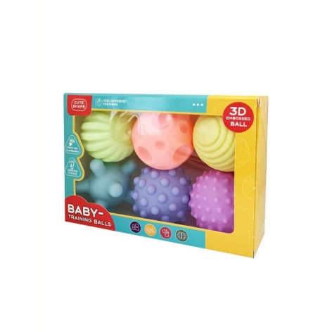 Набір тактильних розвивальних м'ячиків MGZ-0926 з пищалкою