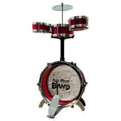 УЦІНКА! Барабанна установка дитяча Bambi 4008E-5(Red)-UC 4 барабани, стільчик