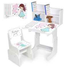 Дитяча Парта N 2071-8-1 білий, зі стільчиком