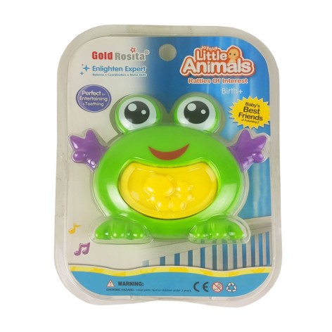 Детская погремушка-грызунок 8820-2 животные Жабка