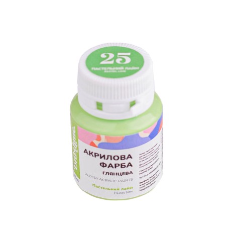 Акриловая краска глянцевая Пастельный лайм Brushme ACPT25 20 мл