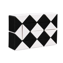 Головоломка Змійка Рубіка IGR67(Black) маленька 3,5x5,5 см, двокольорова