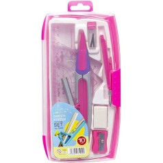 УЦІНКА! Готовальня Bambi 1909-CIT(Pink)-UC олівець 4 лінійки