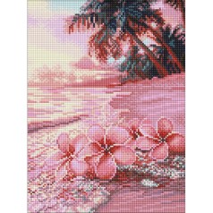 Алмазна мозаїка "Рожевий пляж" ©art_selena_ua AMO8222, 30х40 см