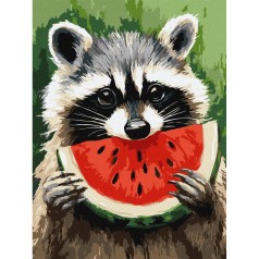 Картина за номерами "Соковитий кавун" ©art_selena_ua KHO6745, 30х40 см 