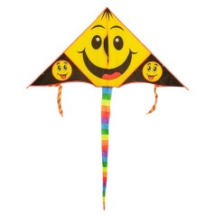 Воздушный змей M 2980 с хвостом 200 см Смайлик