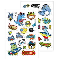 Временные тату для младших мальчиков Динозавр 10100698, 2 листа