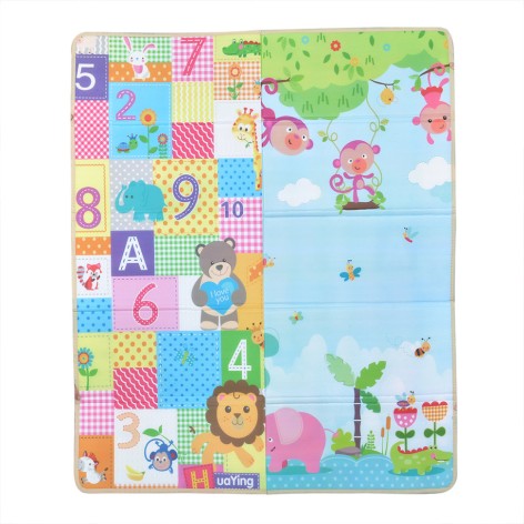 Дитячий Термокилимок двосторонній складний (Африканські тварини-Цифри) El Camino ME 1133, 180х150х1 см