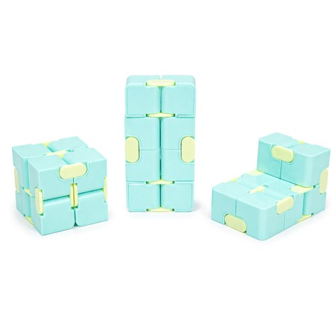 Антистрес кубик-трансформер Infinity Cube IGR133(Turquoise) пастельні кольори